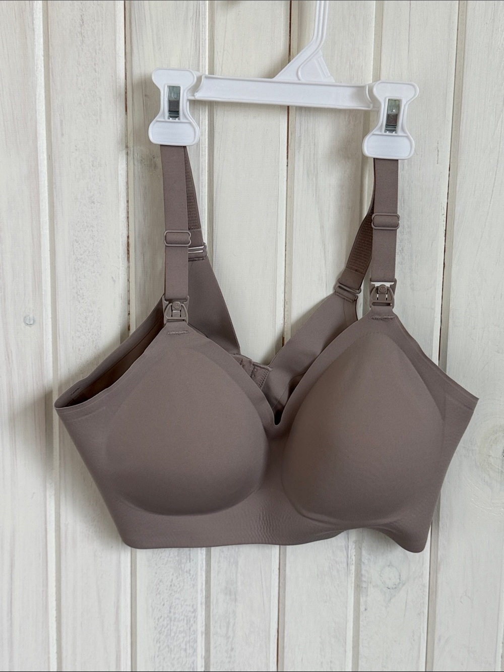 Momcozy Seamless Maternity/Nursing Bra in Taupe - Comfortable Support